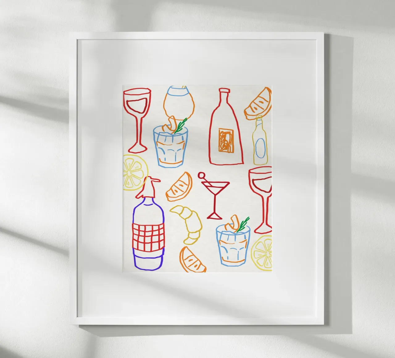 Italian Cocktail icons poster by DolceVita