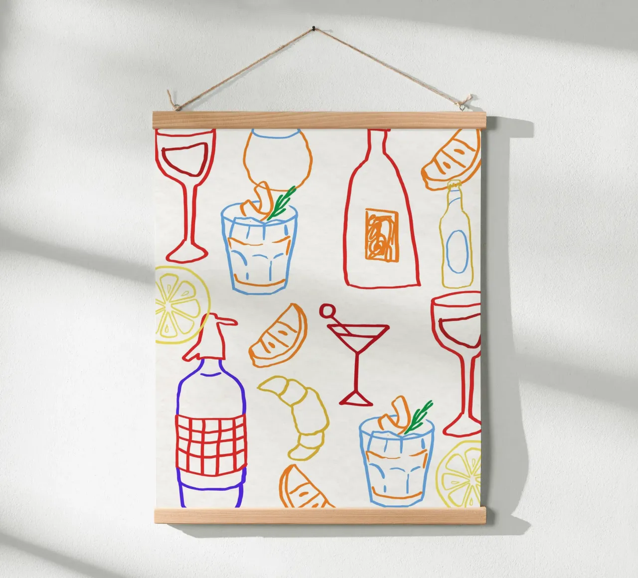 Italian Cocktail icons poster by DolceVita