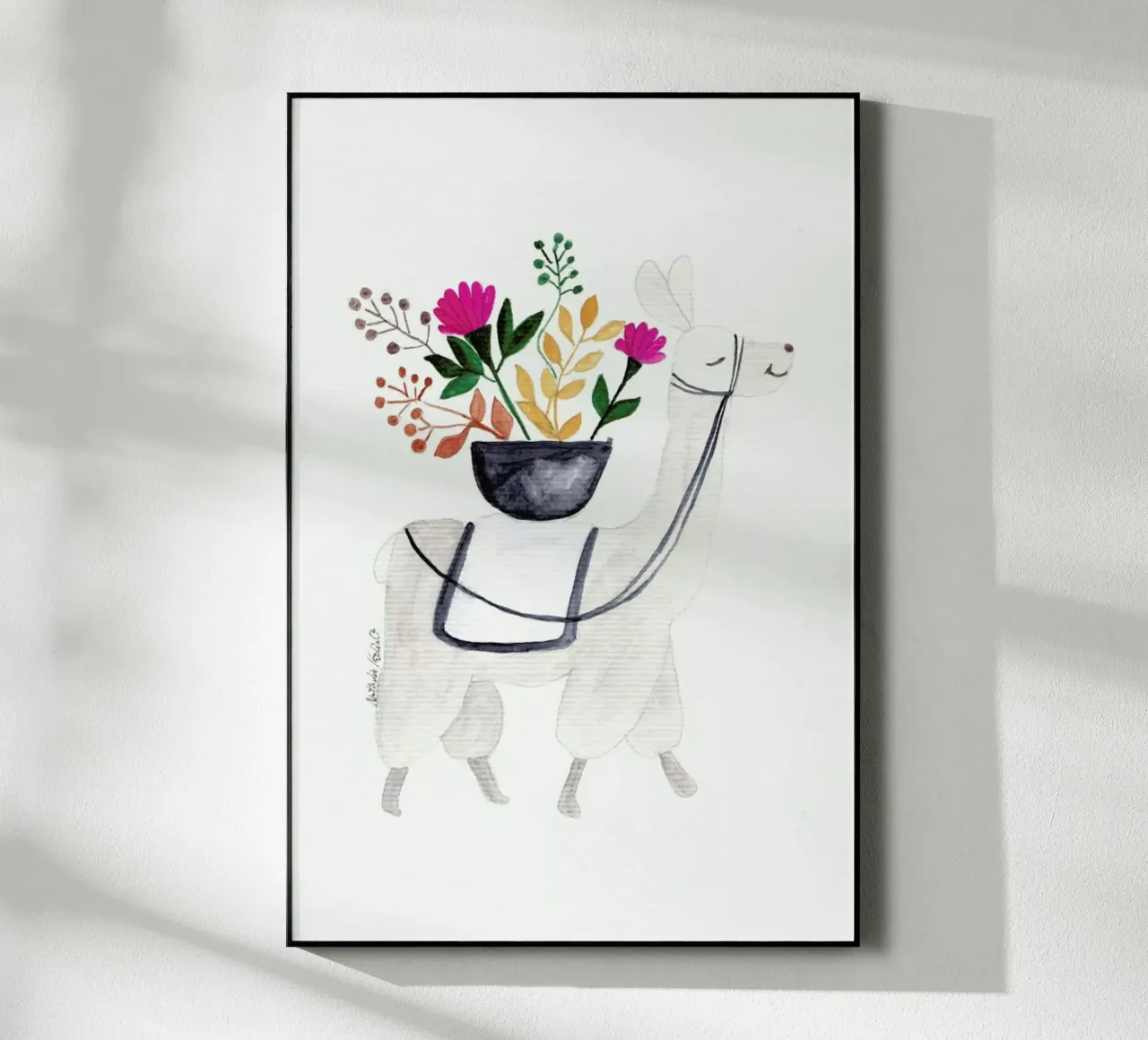 Blumenlama plexiglass da Nathys_illustration