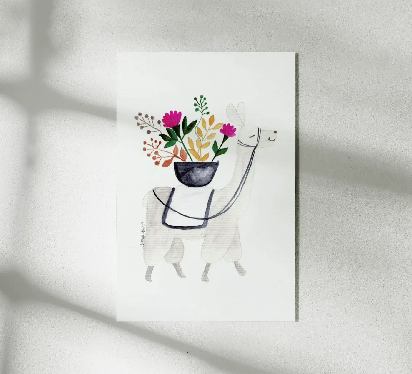 Blumenlama plexiglas de Nathys_illustration
