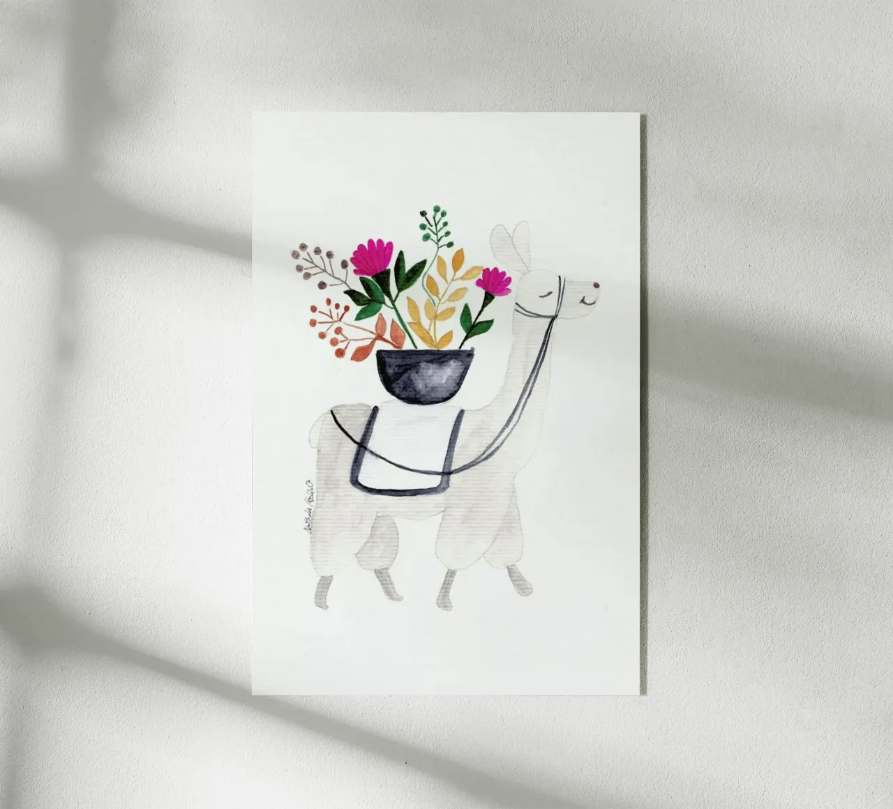 Blumenlama plexiglass da Nathys_illustration