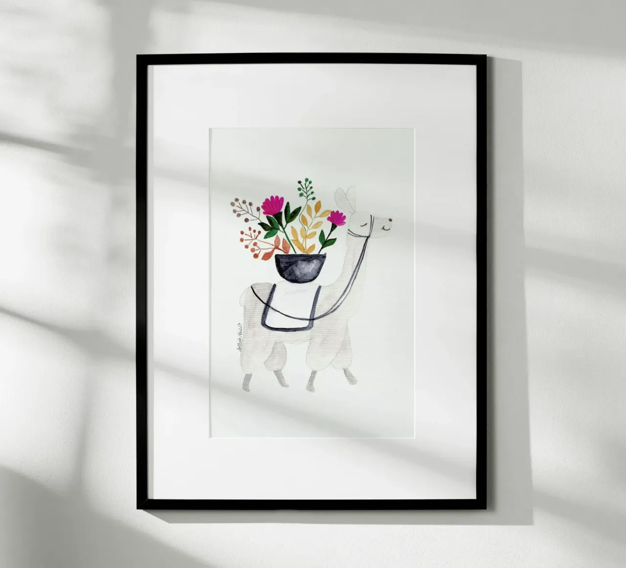 Blumenlama poster da Nathys_illustration