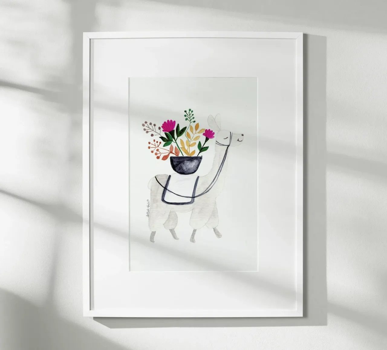 Blumenlama poster da Nathys_illustration