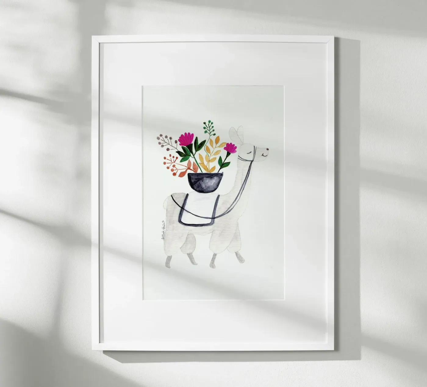 Blumenlama poster by Nathys_illustration