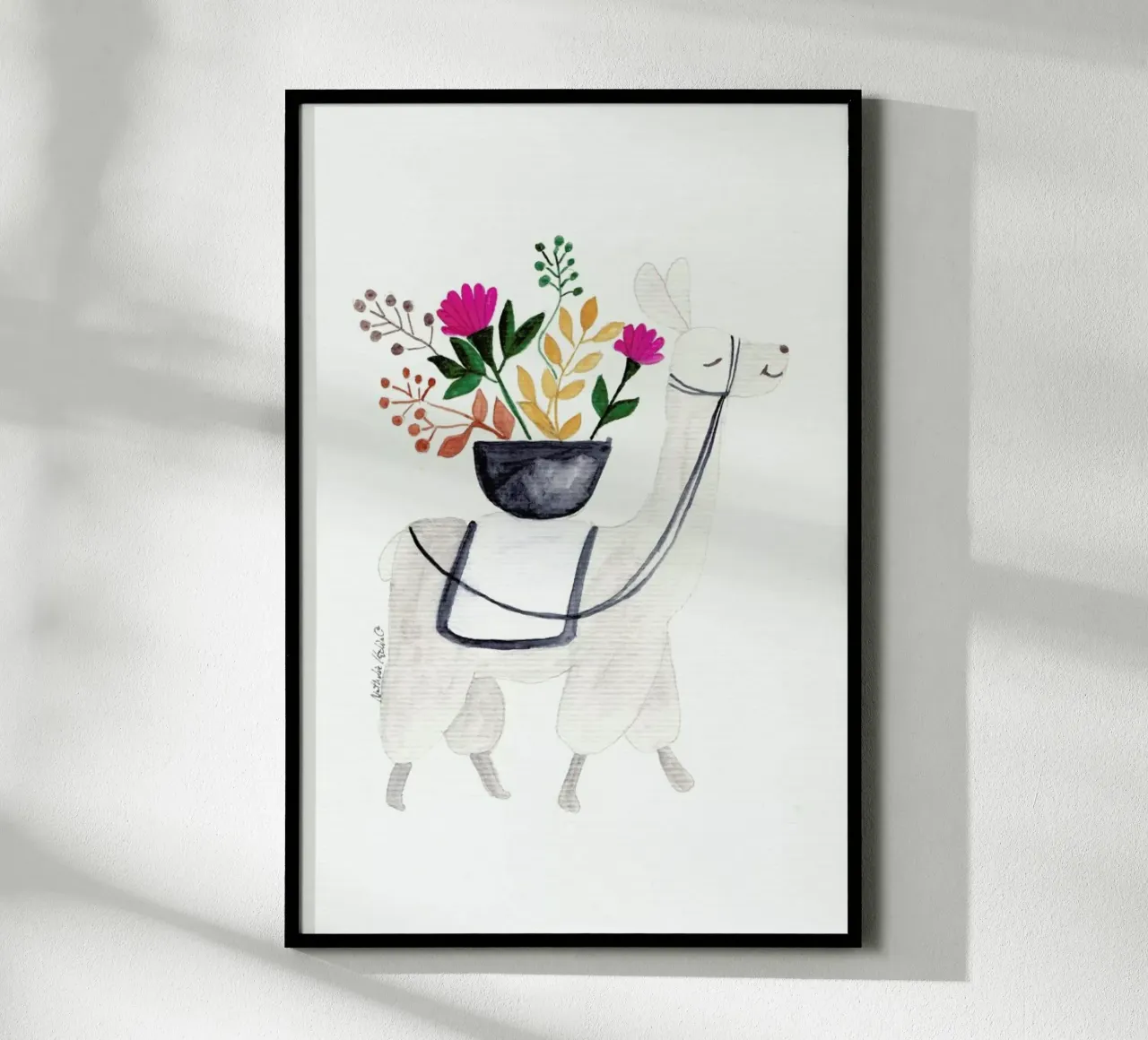 Blumenlama carta hahnemühle da Nathys_illustration