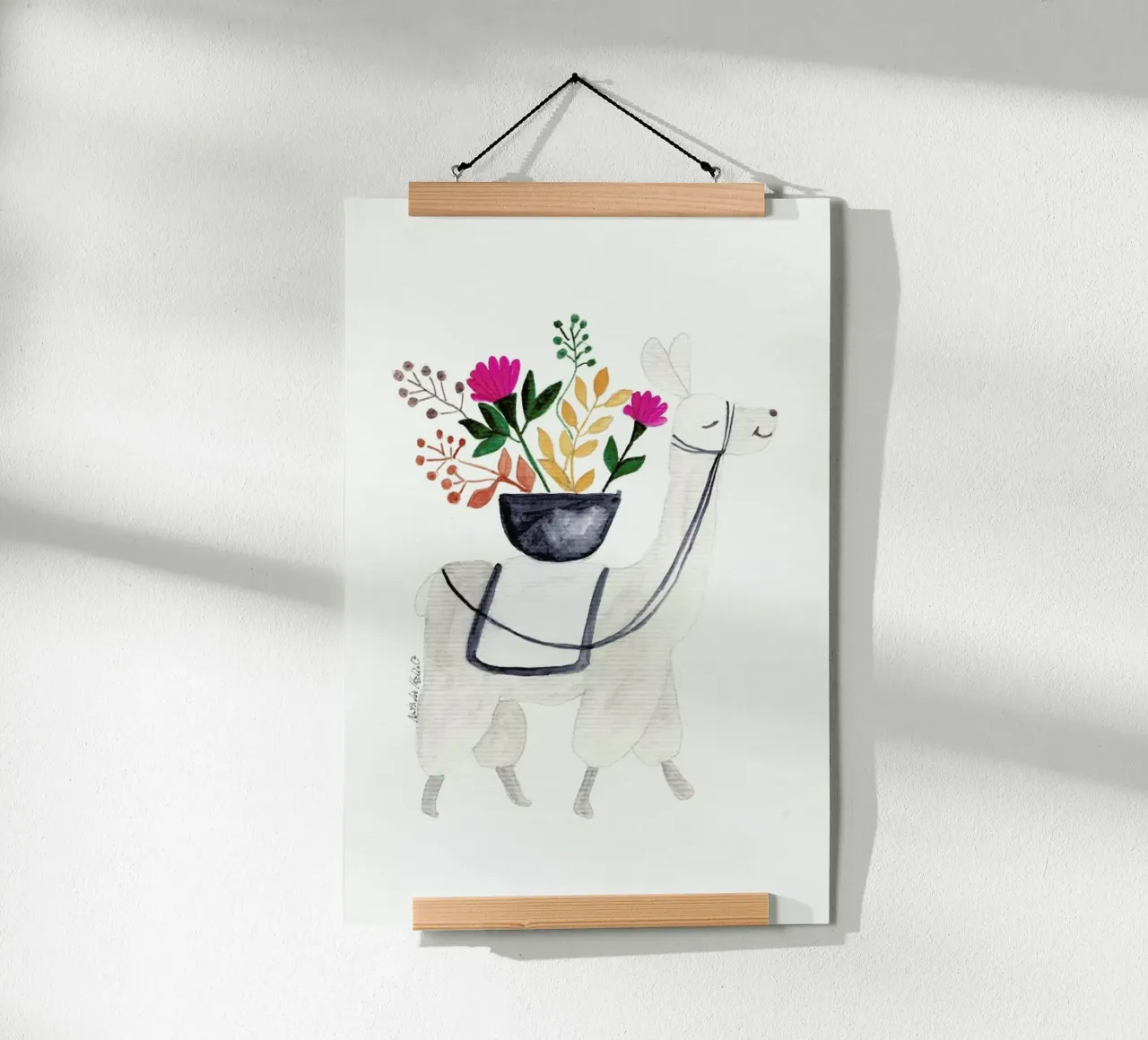 Blumenlama poster da Nathys_illustration