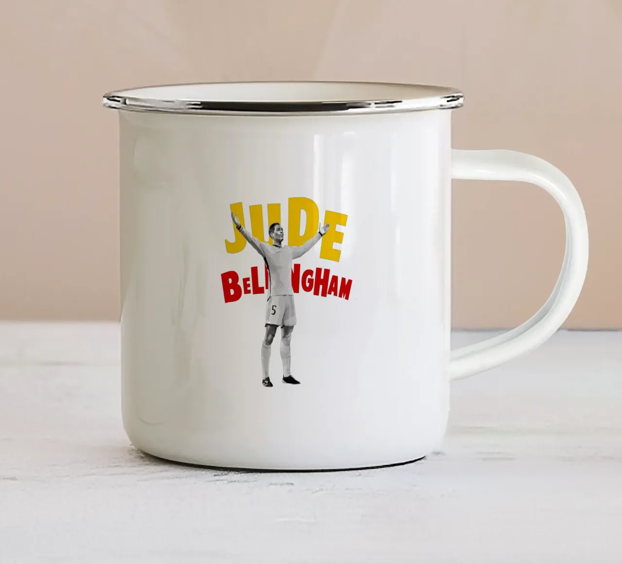 Jude Bellingham tazza in smalto da WPAP MALANG