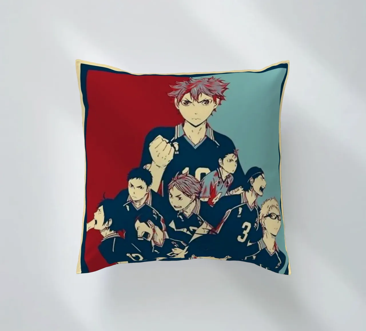 Hinata Shouyo con la troupe cuscino da withandname