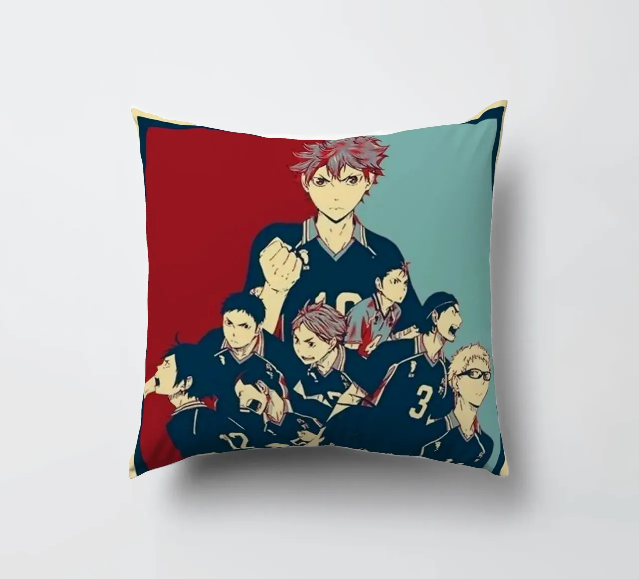 Hinata Shouyo con la troupe cuscino da withandname