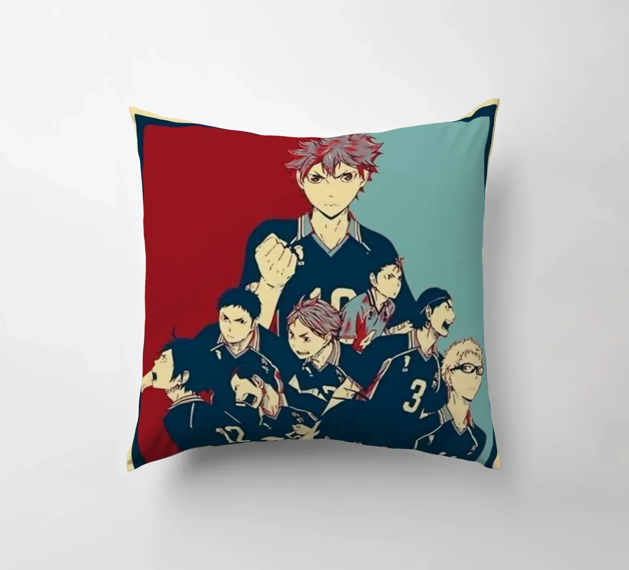 Hinata Shouyo con la troupe cuscino da withandname