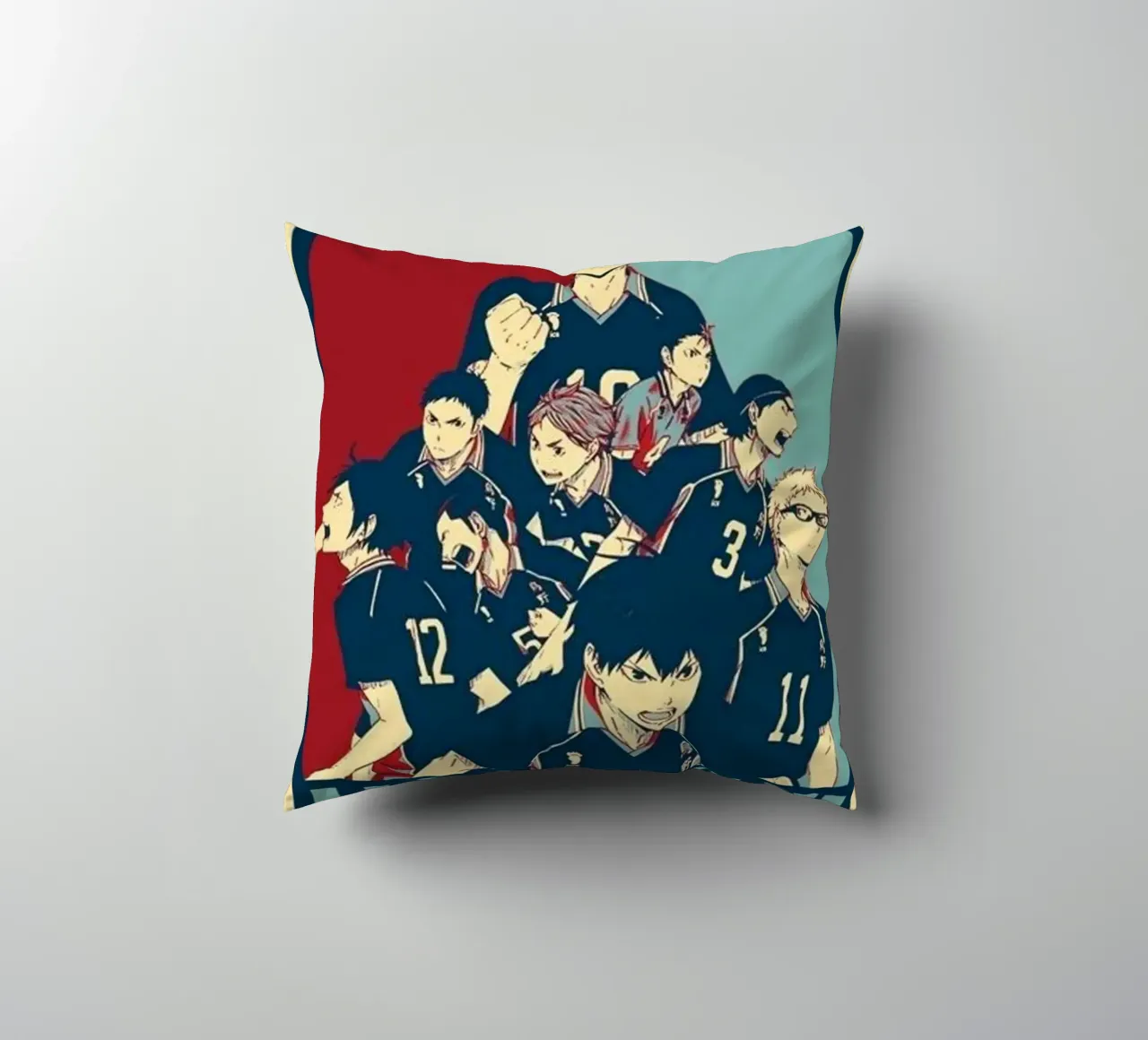 Hinata Shouyo con la troupe cuscino da withandname