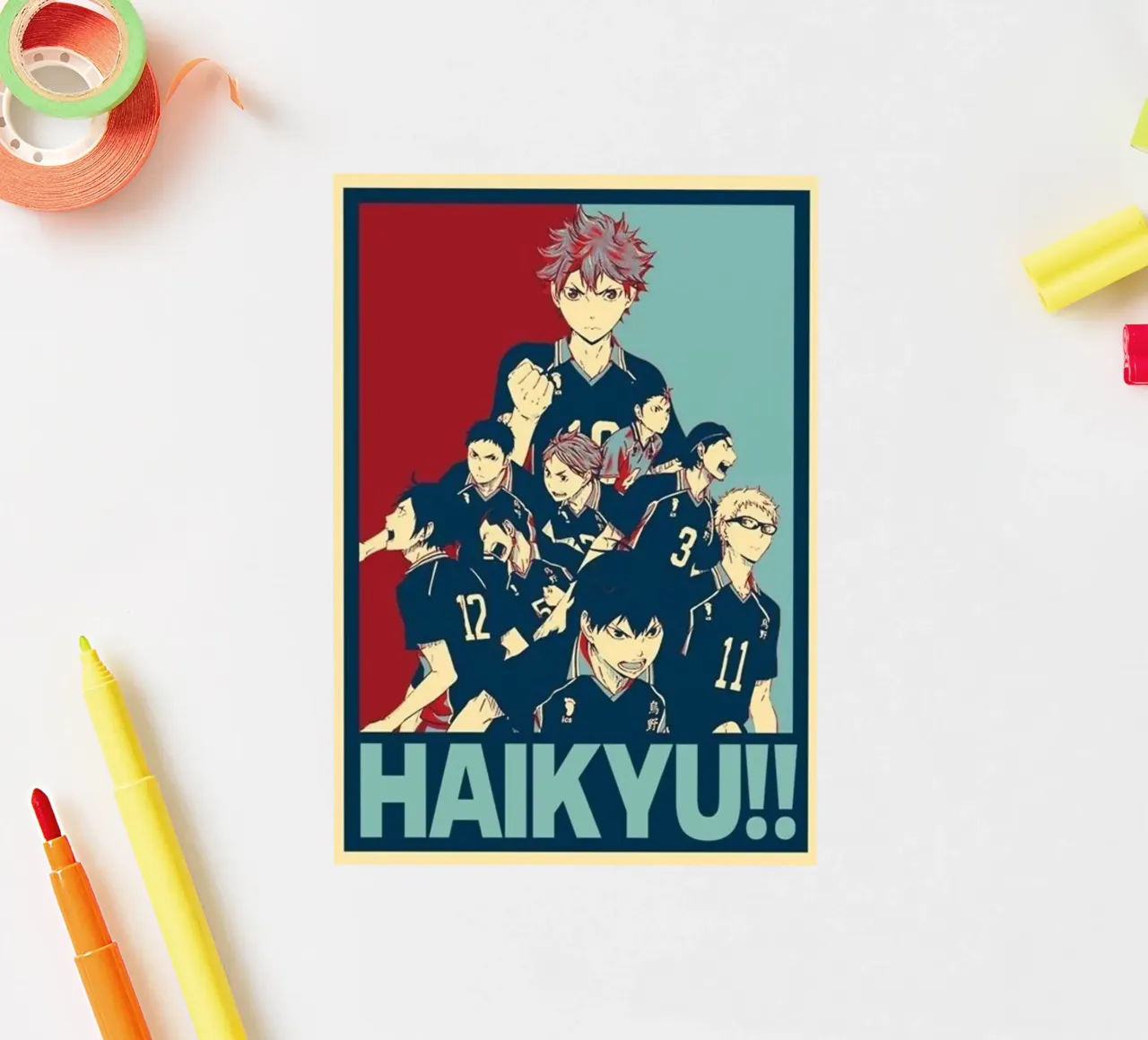 Hinata Shouyo con la troupe adesivo da withandname