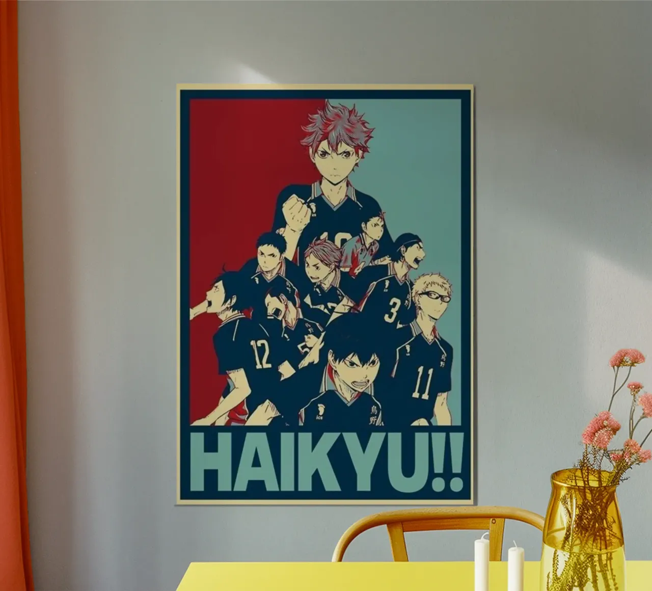 Hinata Shouyo con la troupe alluminio dibond da withandname