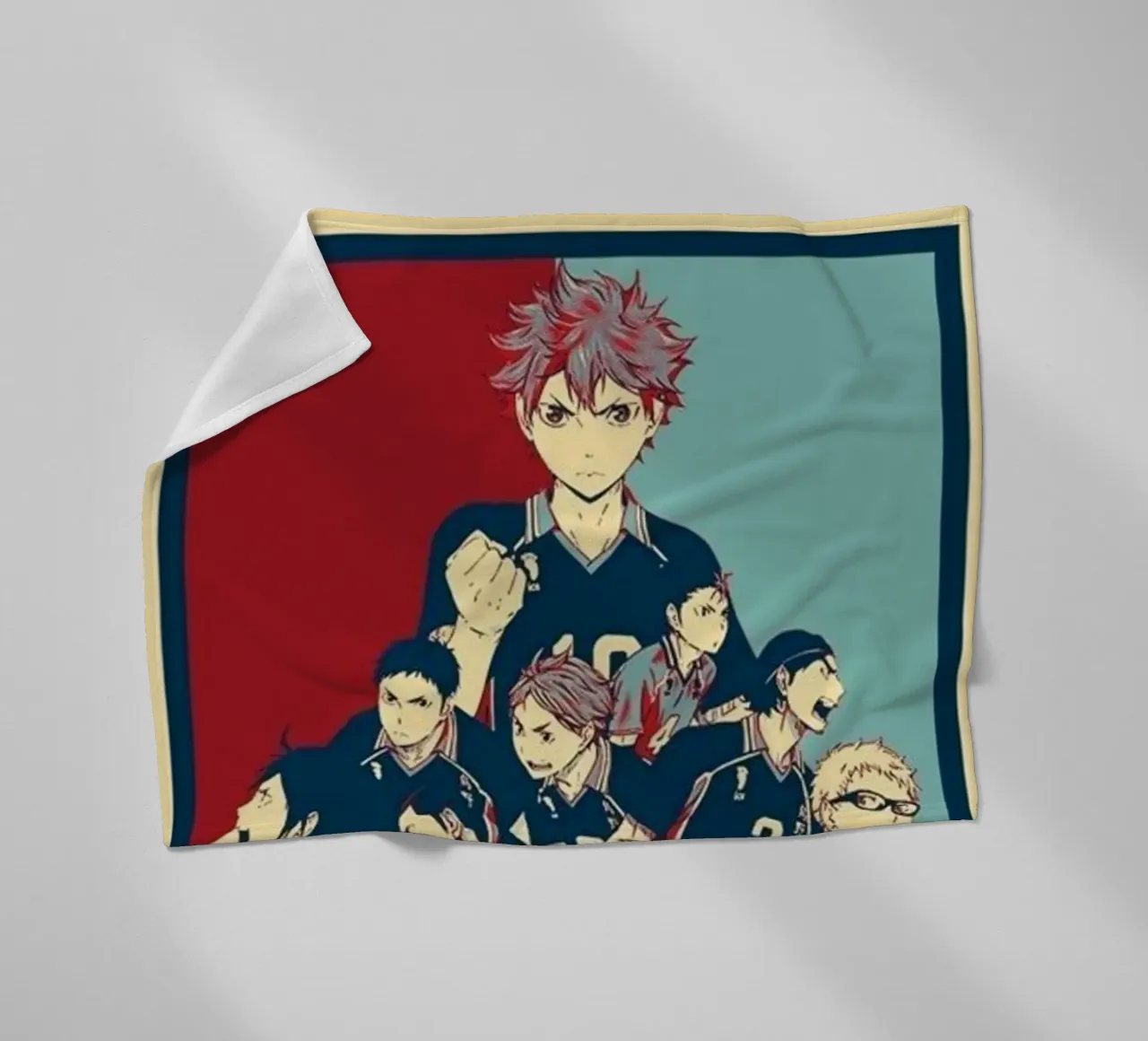 Hinata Shouyo con la troupe coperta in pile da withandname