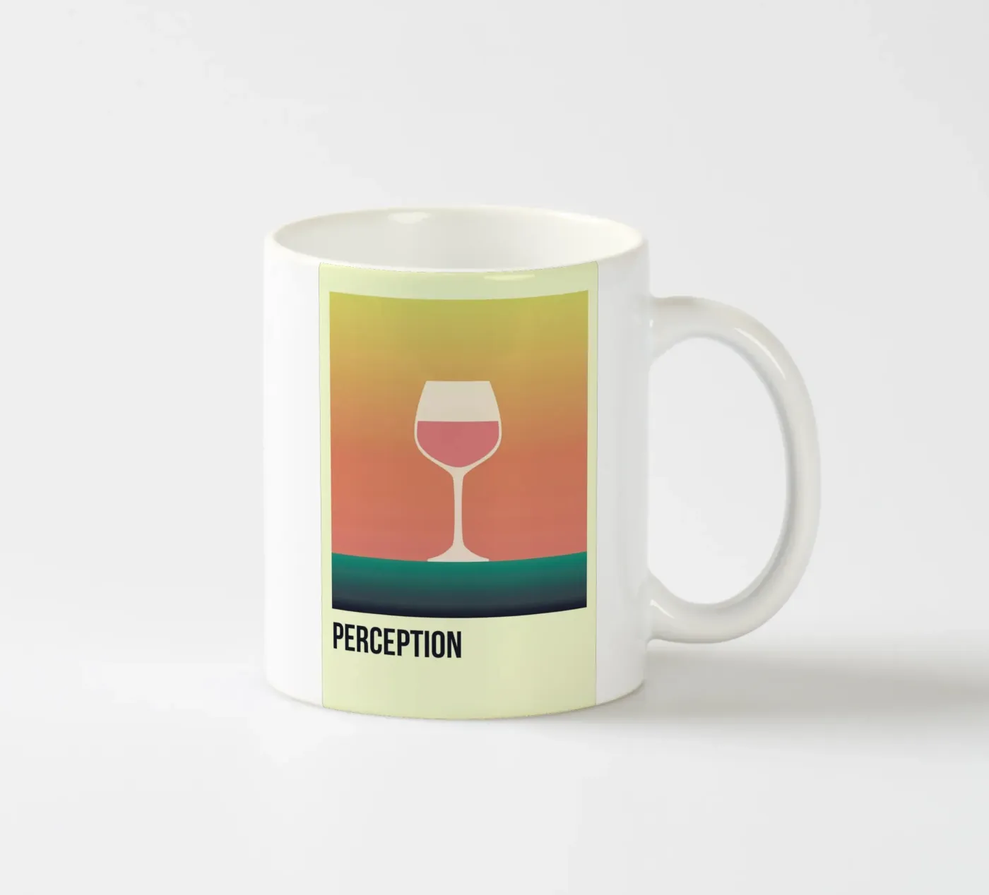 Perception Rose ceramic mug by Trabolt Design