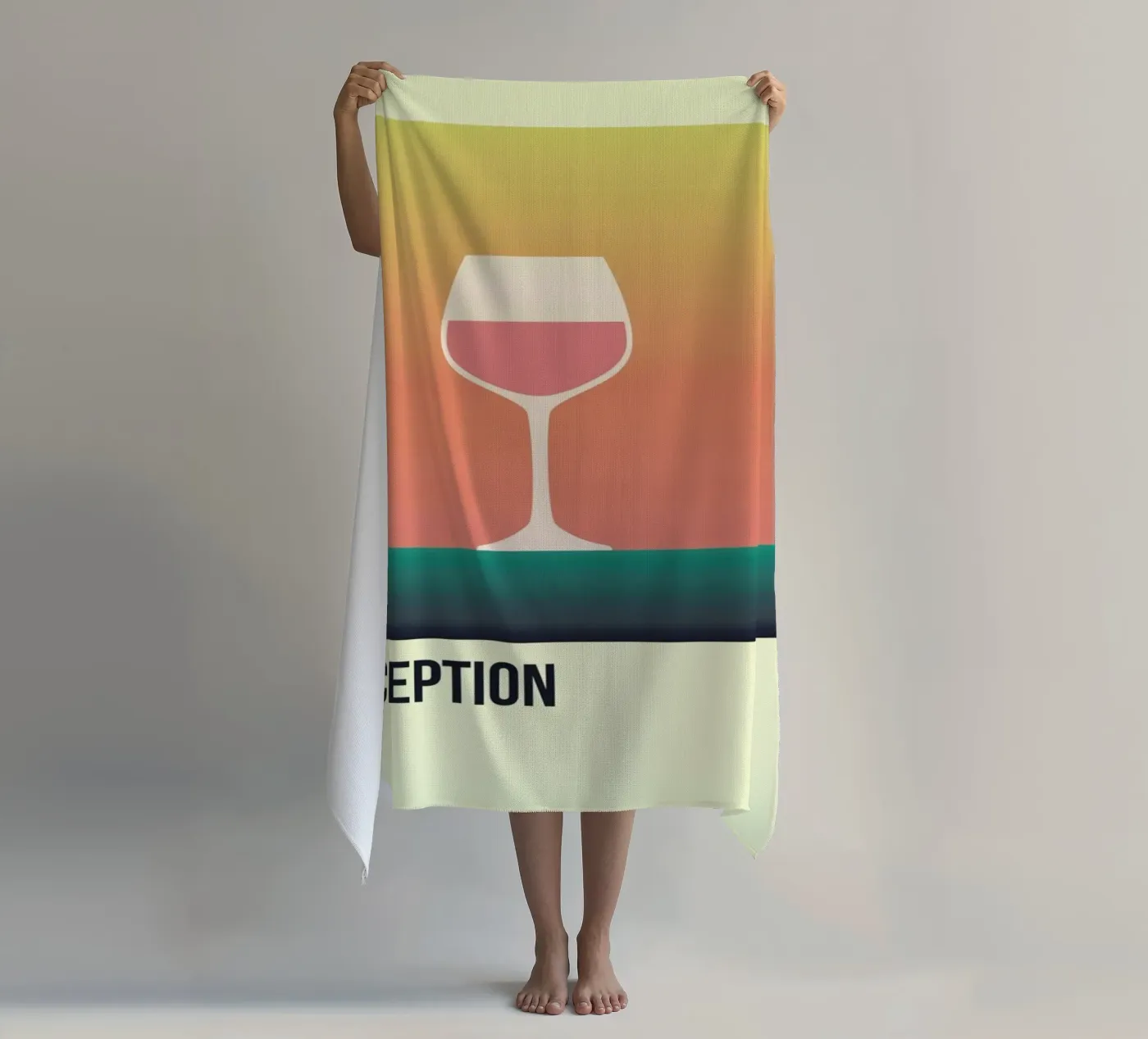 Perception Rose beach towel by Trabolt Design