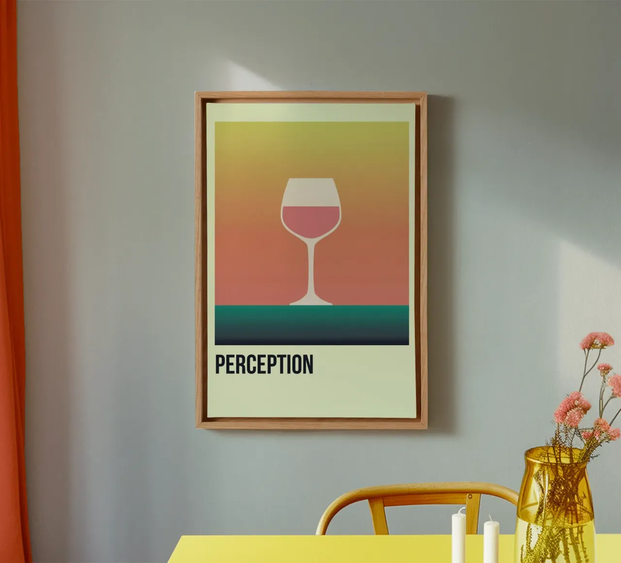Perception Rose tela con Cornice a cassetta da Trabolt Design