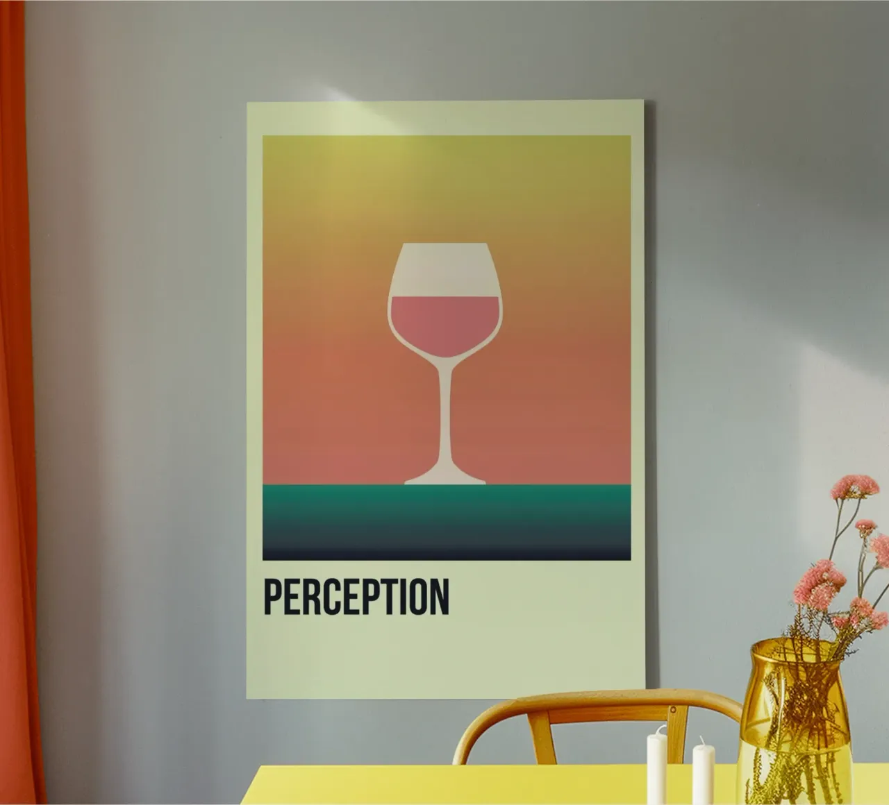 Perception Rose tela con Cornice a cassetta da Trabolt Design