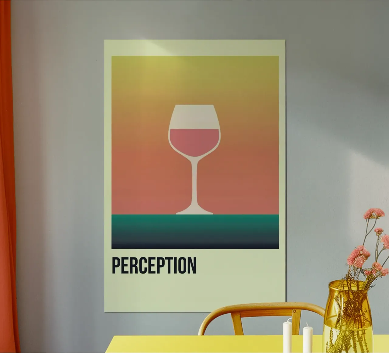Perception Rose poster con telaio in plastica da Trabolt Design