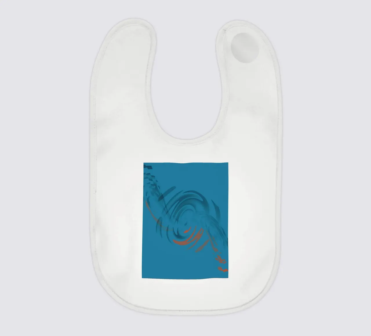 Abstraktes kreisförmiges blaues Muster Babylätzchen von Something for you