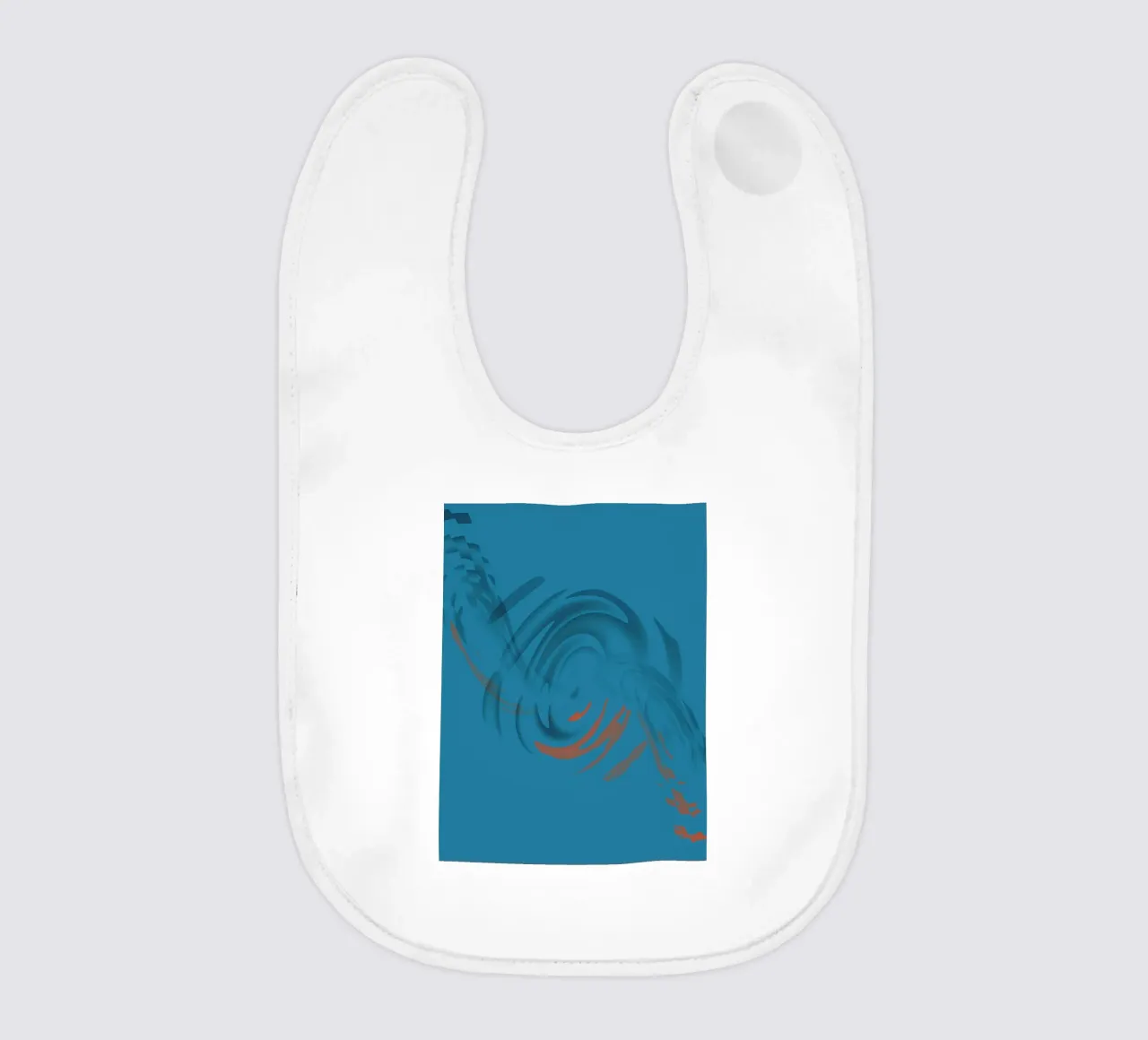 Abstraktes kreisförmiges blaues Muster Babylätzchen von Something for you