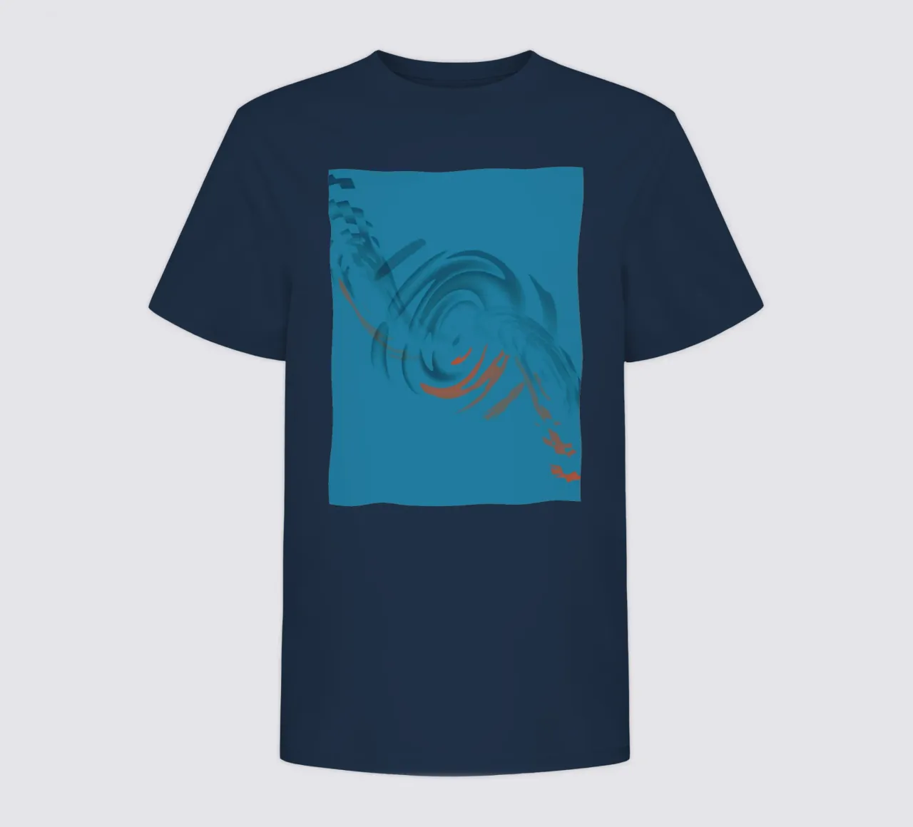Abstract circular blue pattern t-shirt bambini da Something for you