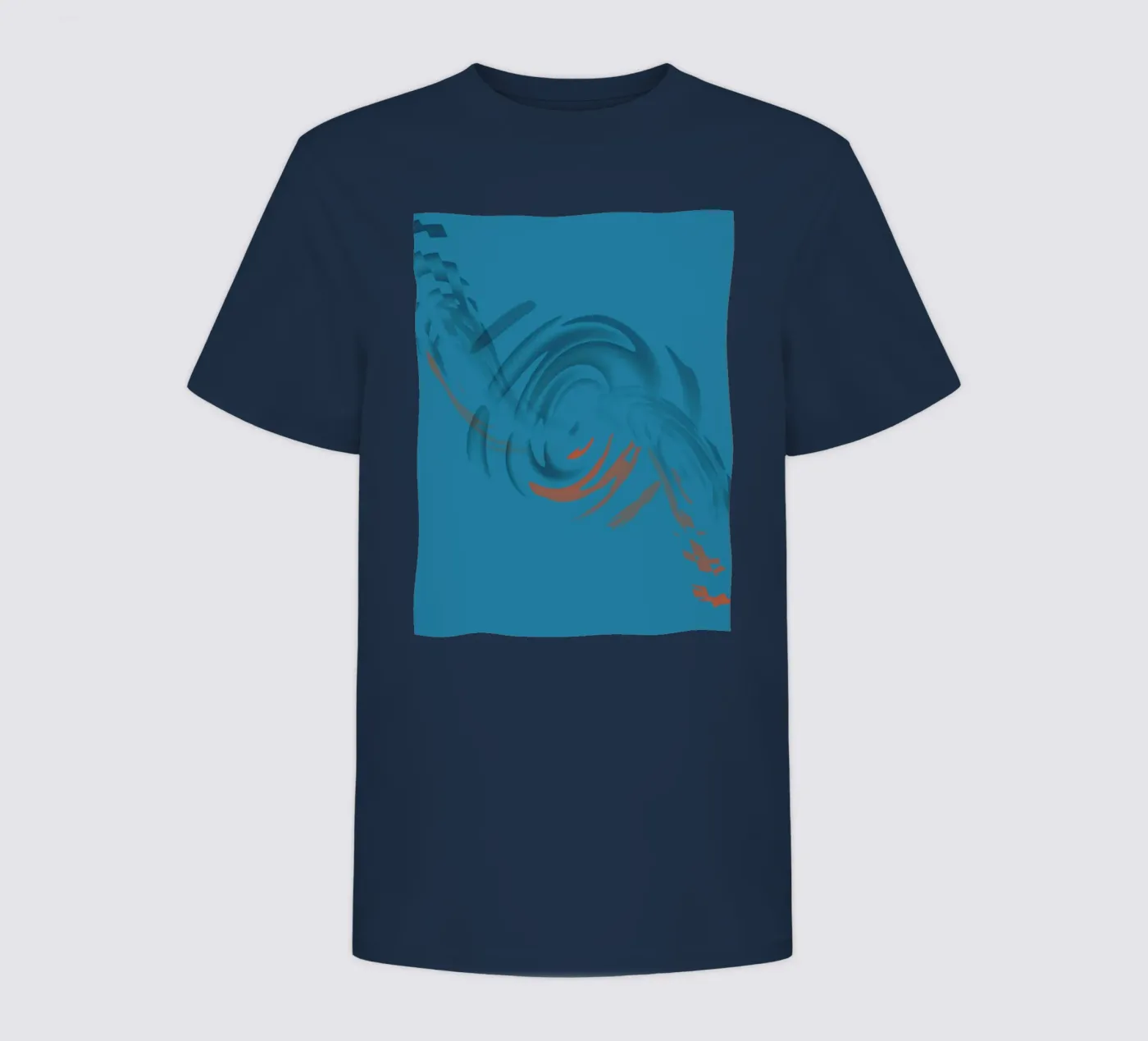 Abstract circular blue pattern Kinder T-Shirt von Something for you