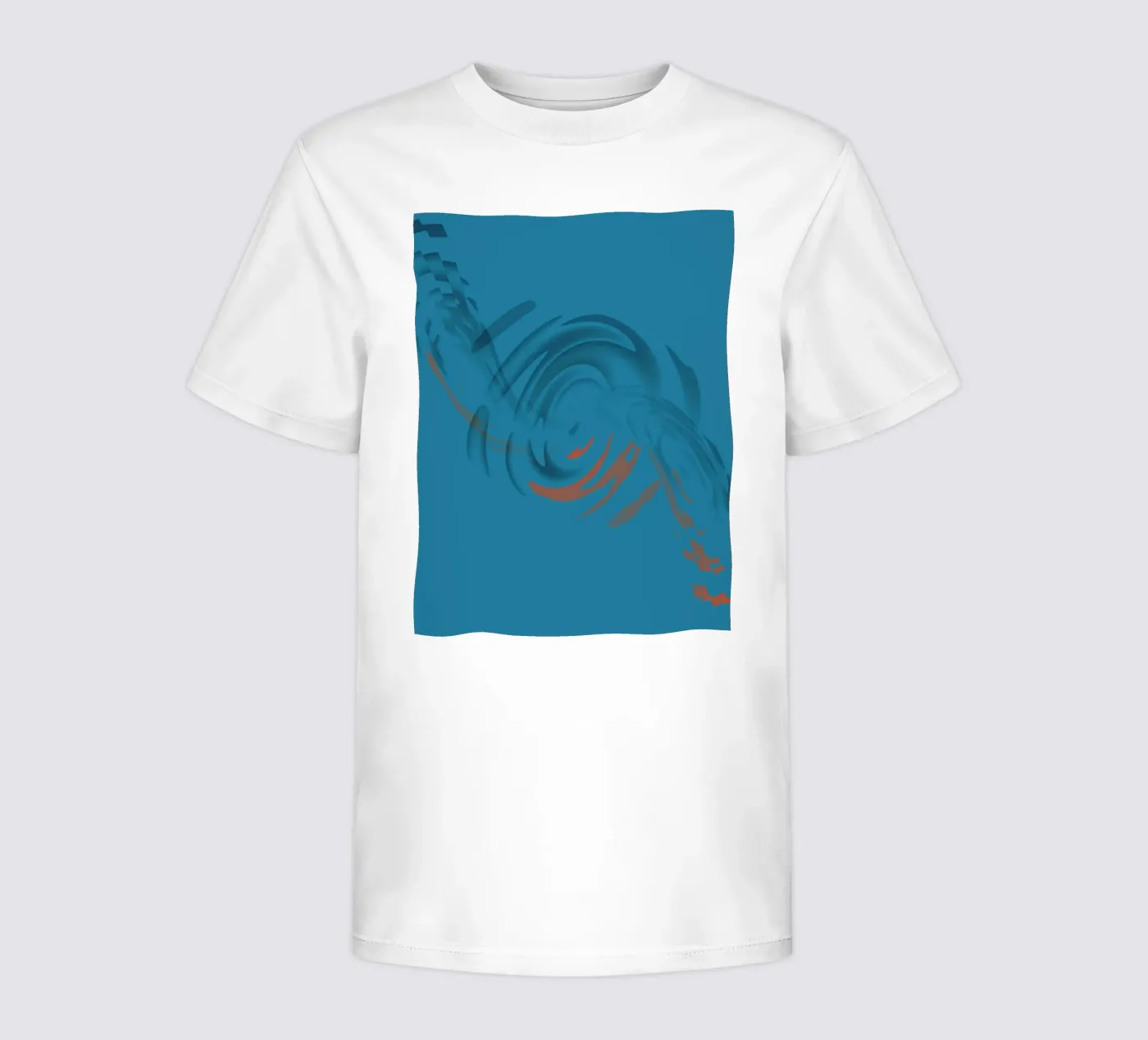 Abstract circular blue pattern Kinder T-Shirt von Something for you