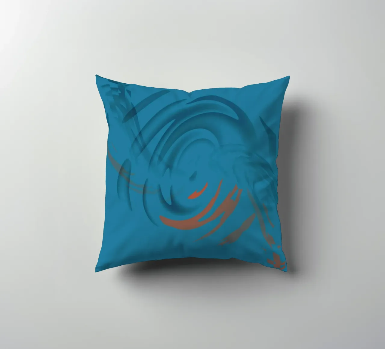 Disegno astratto circolare blu cuscino da Something for you