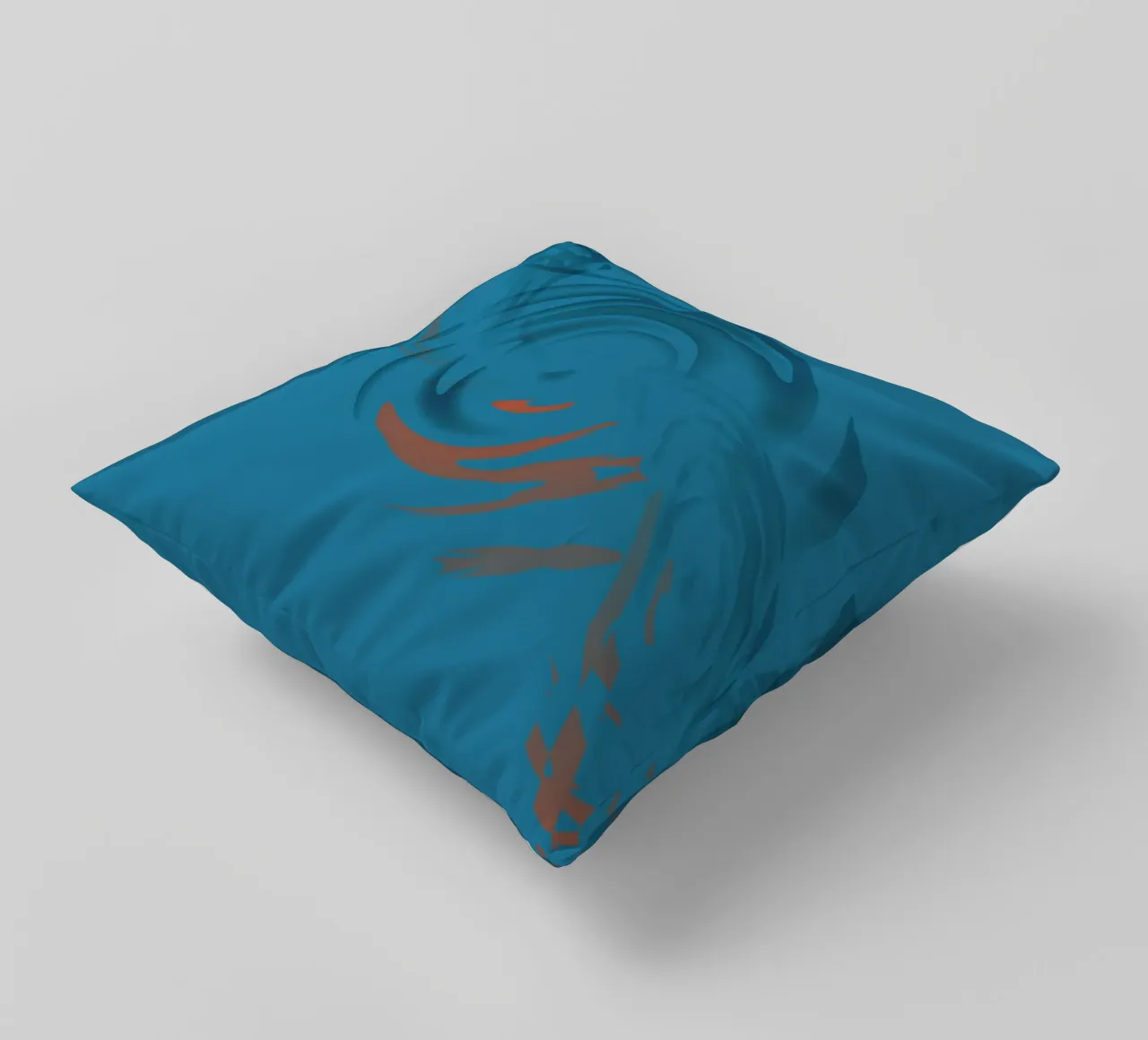 Disegno astratto circolare blu cuscino da Something for you