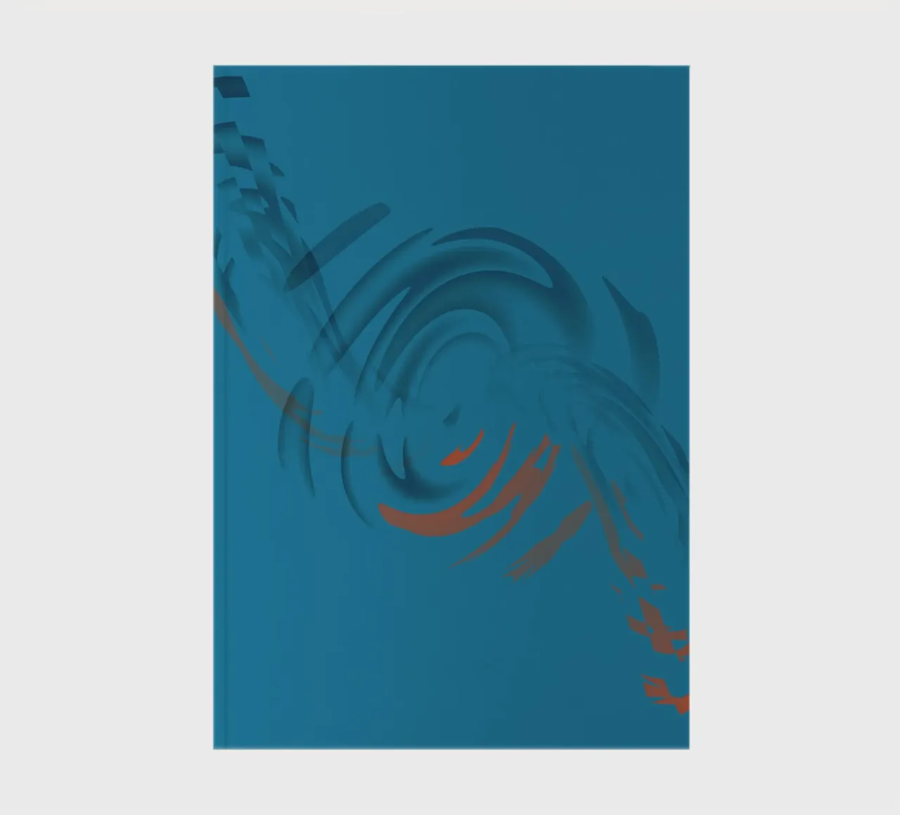 Abstract circular blue pattern notebook by Something for you