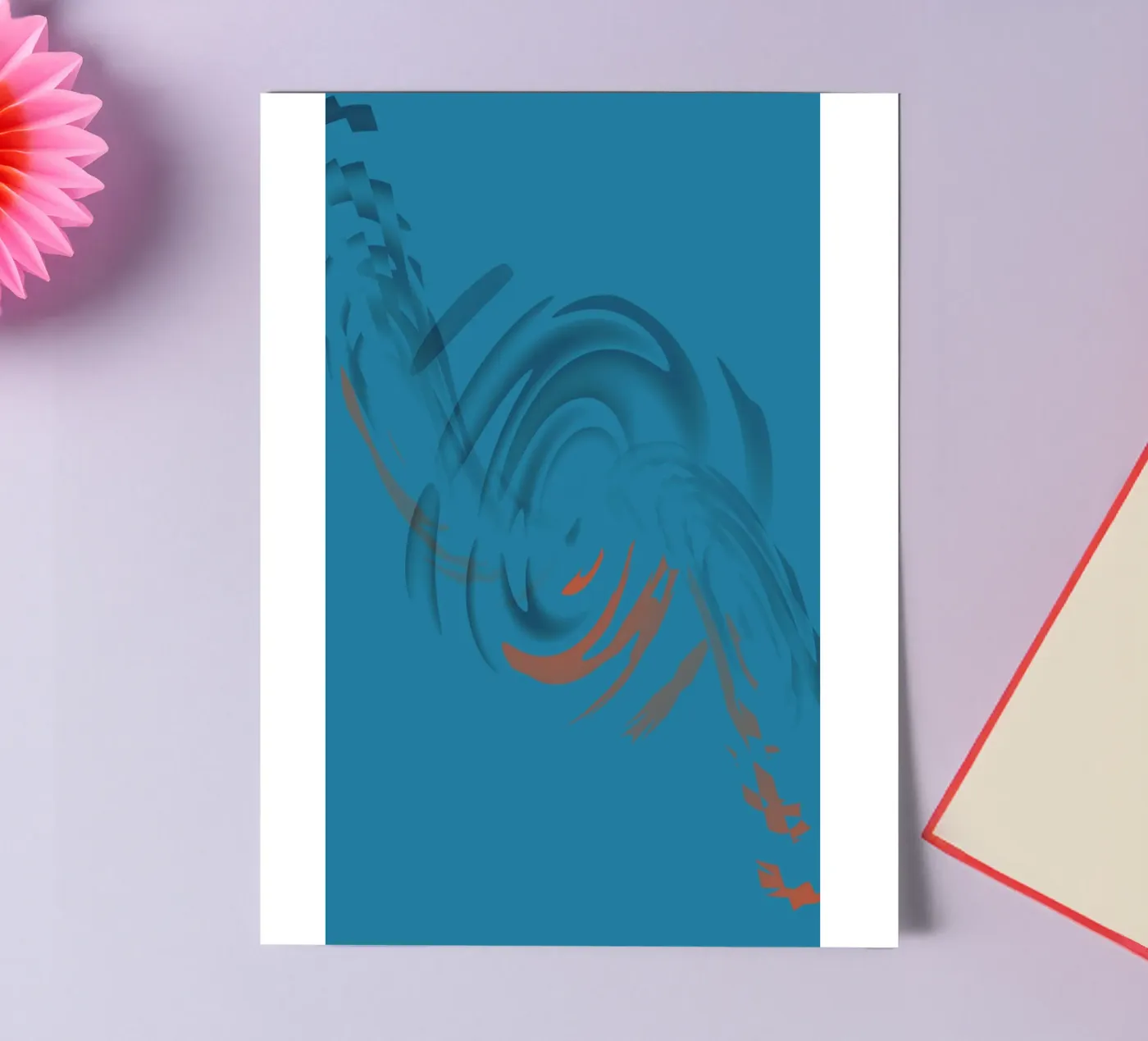 Abstract circular blue pattern planche autocollant de Something for you