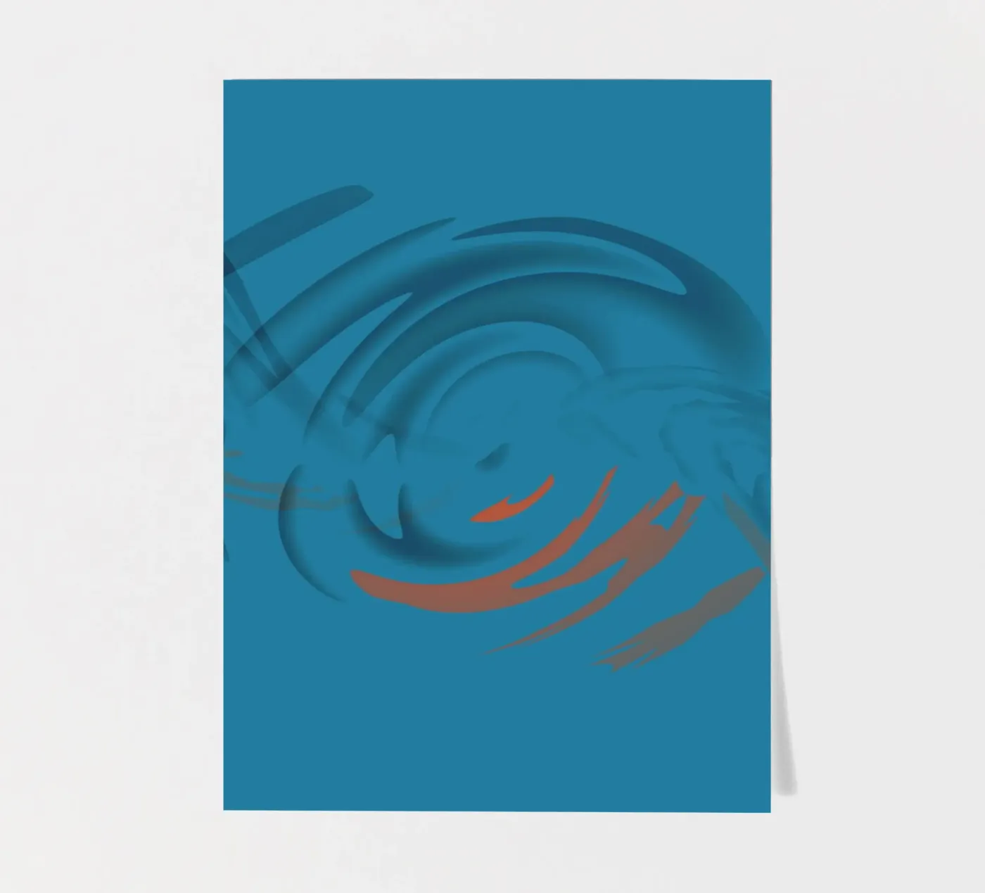 Abstract circular blue pattern planche autocollant de Something for you