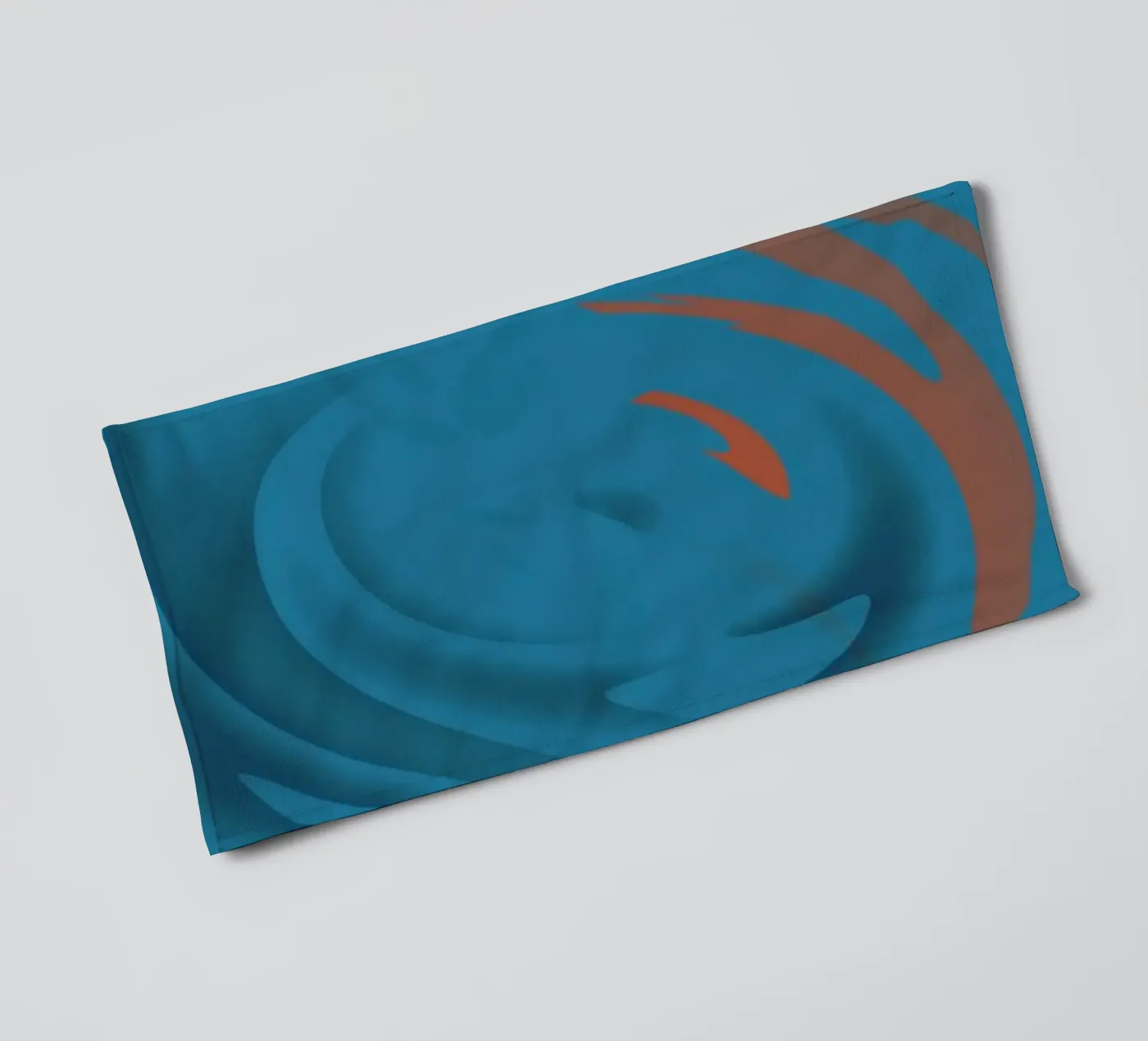 Abstract circular blue pattern badhanddoek van Something for you