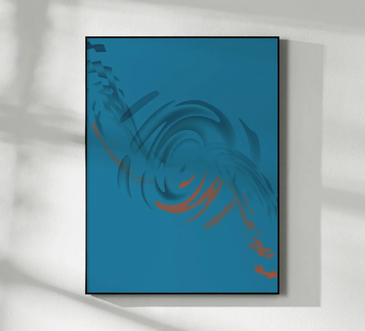 Disegno astratto circolare blu plexiglass da Something for you