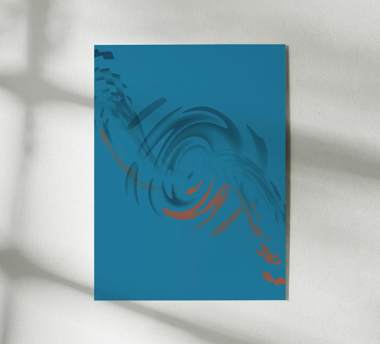 Disegno astratto circolare blu plexiglass da Something for you