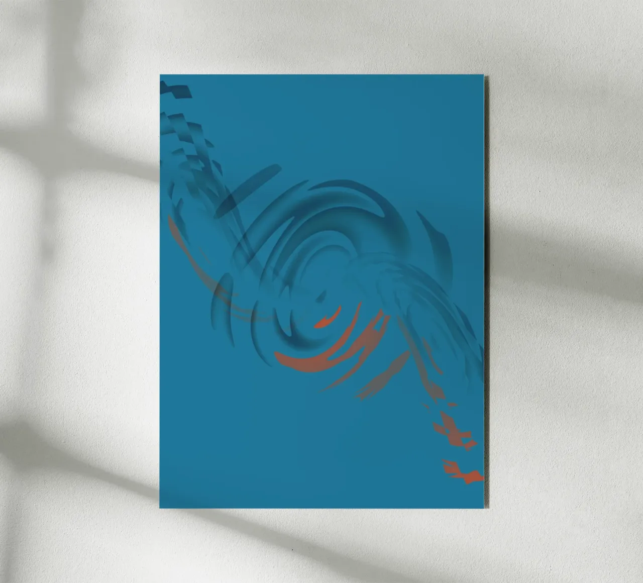 Abstract circular blue pattern pannello forex da Something for you