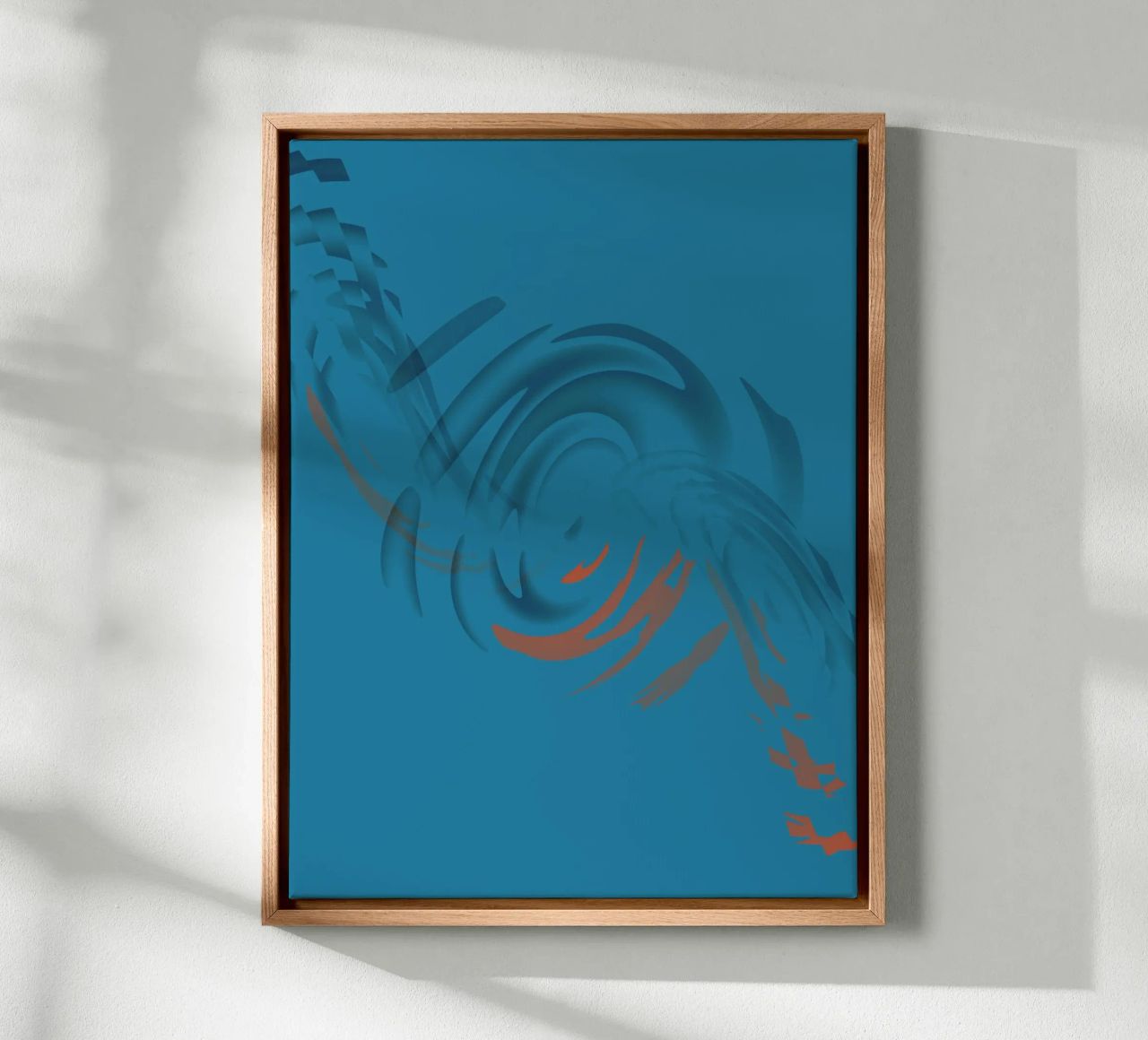 Disegno astratto circolare blu tela da Something for you