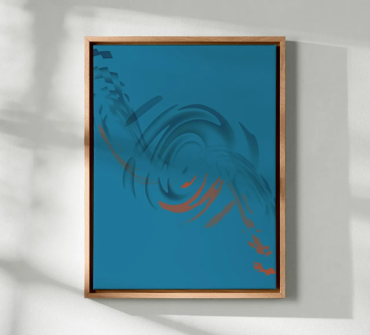 Abstract circular blue pattern tela da Something for you