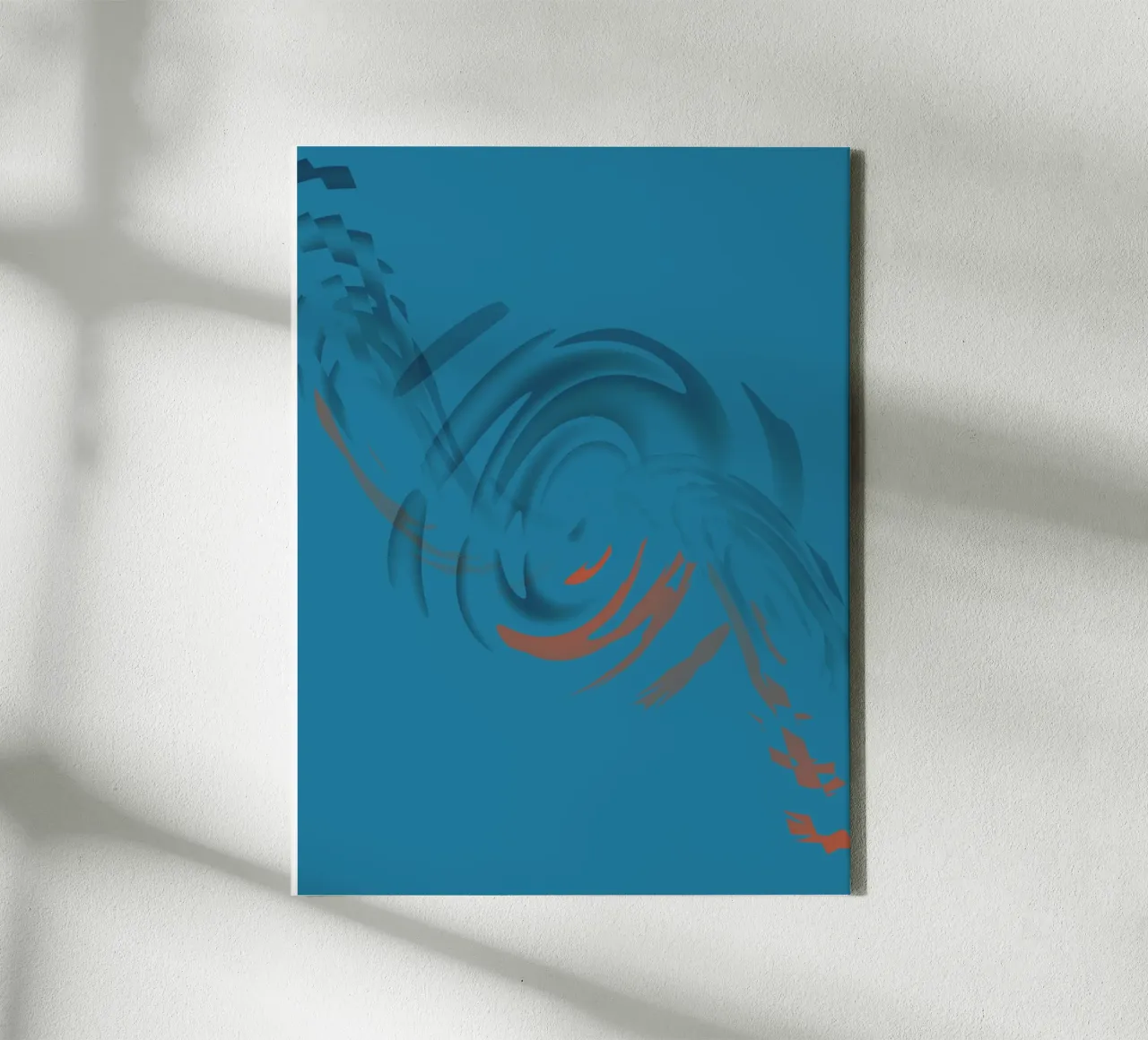 Abstract circular blue pattern tela da Something for you