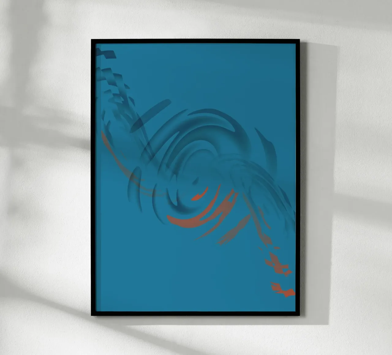 Abstract circular blue pattern hahnemühle by Something for you
