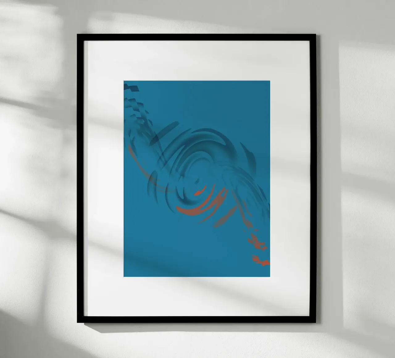 Abstract circular blue pattern poster by Something for you