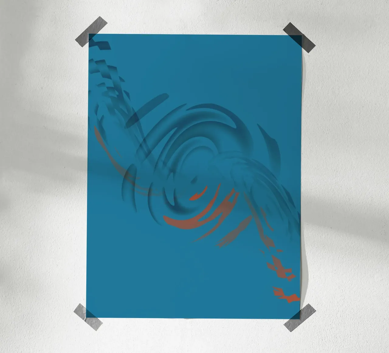 Abstract circular blue pattern poster by Something for you