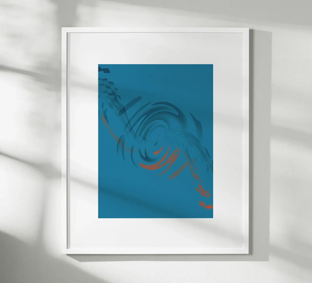 Abstract circular blue pattern poster by Something for you