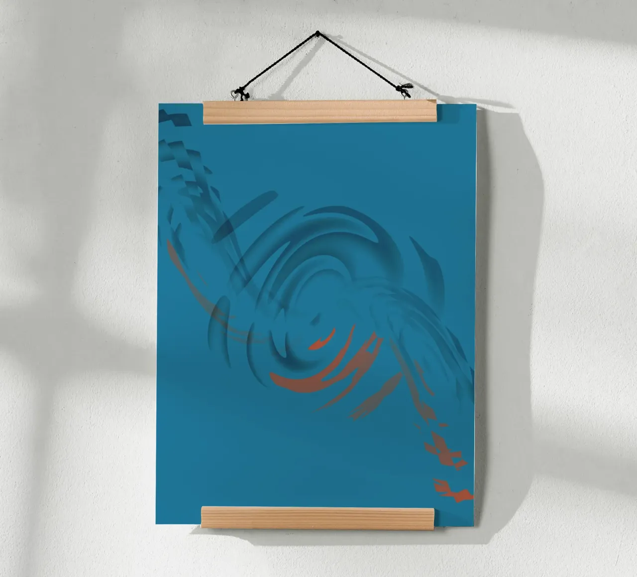 Abstract circular blue pattern poster by Something for you