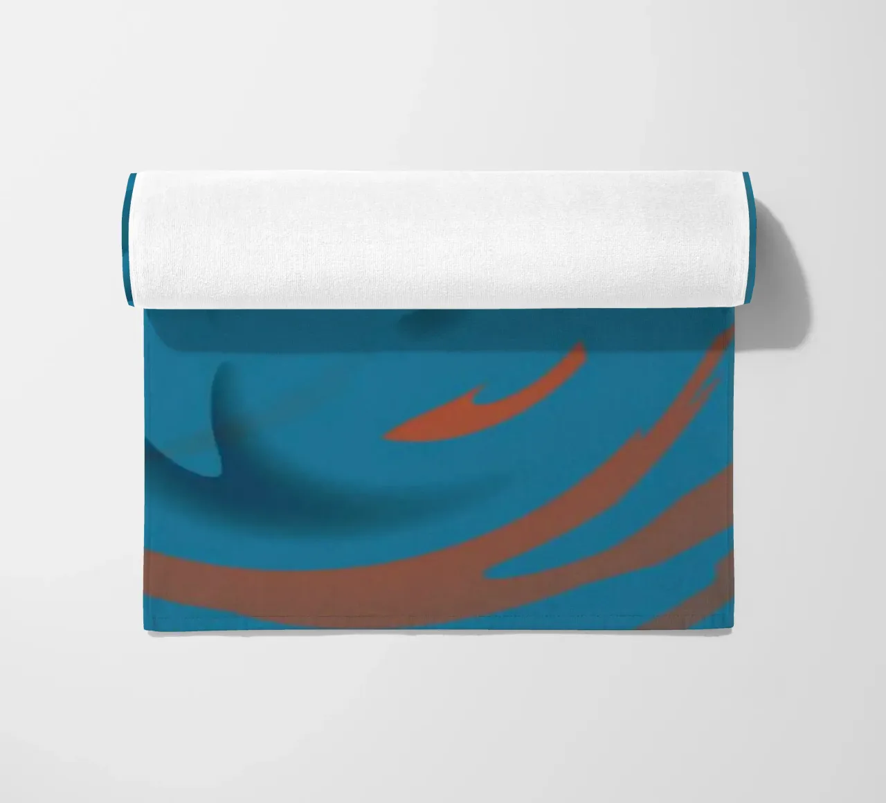 Abstract circular blue pattern strandhanddoek van Something for you