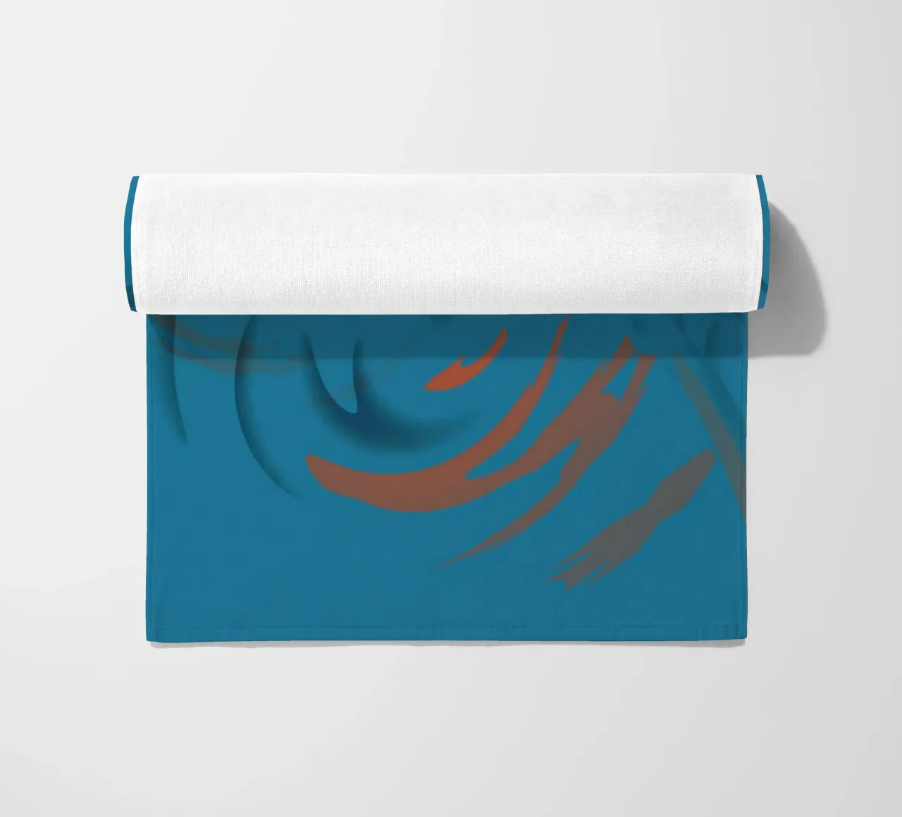 Abstract circular blue pattern strandhanddoek van Something for you