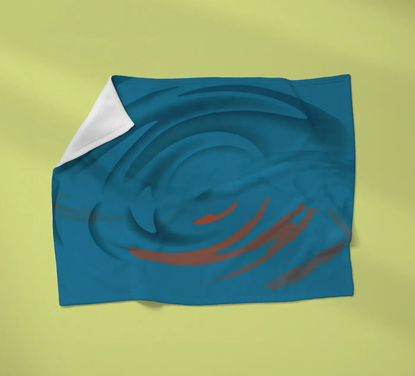 Abstract circular blue pattern Fleecedecke von Something for you