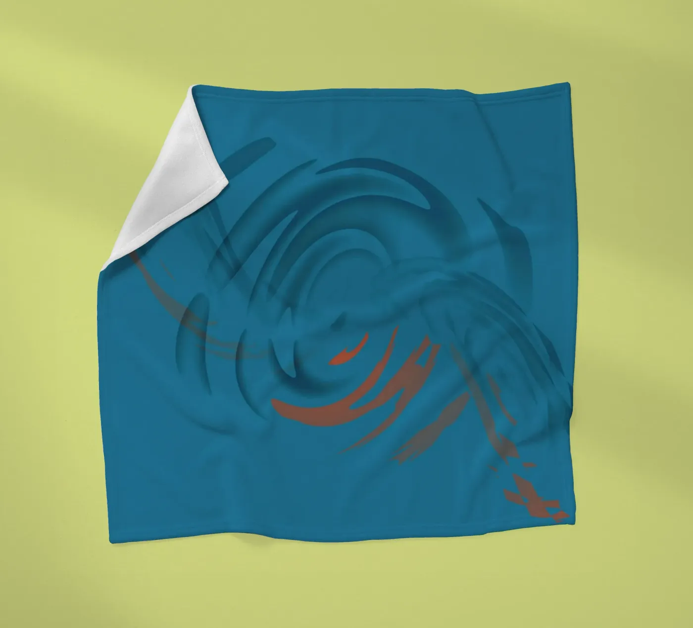 Abstract circular blue pattern Fleecedecke von Something for you