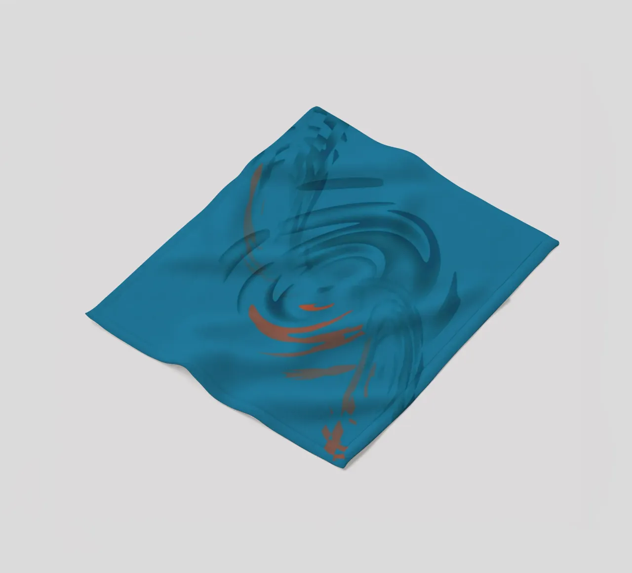 Abstract circular blue pattern fleece blanket by Something for you